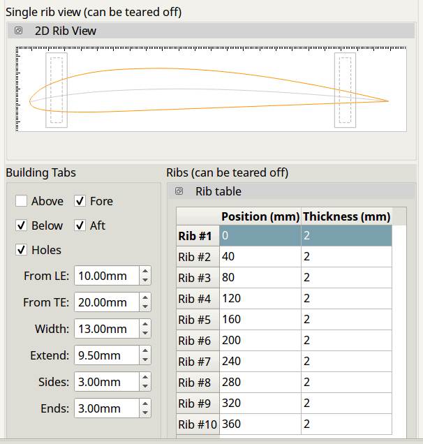 building tabs de